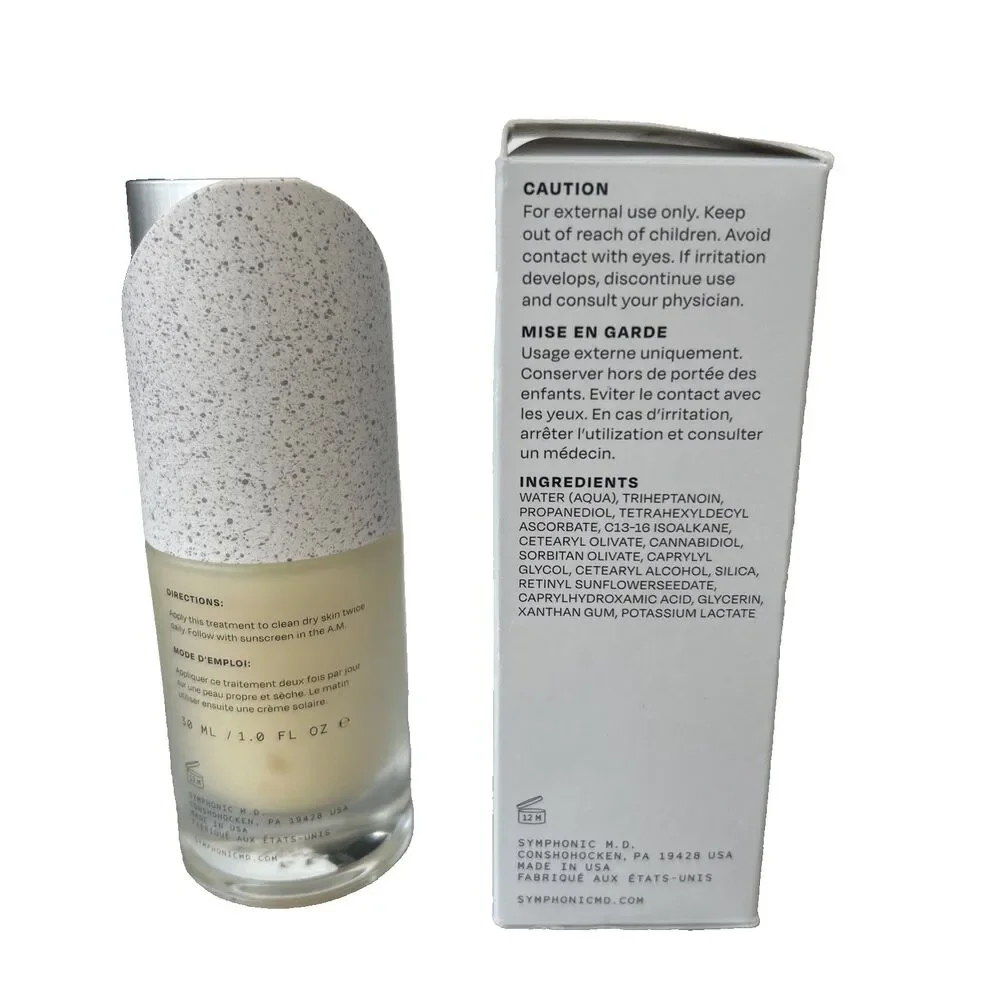 Symphonic M.D. Retinol Vitamin C Serum 1.0 oz Powered by BioA Treatment NEW